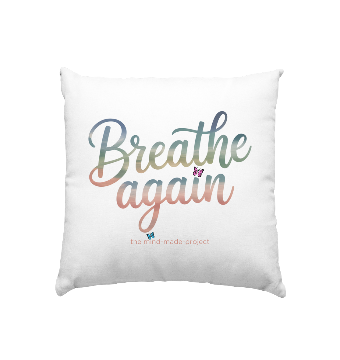 Psycho-Kitsch-mega Kissen: "breathe again" - 40x40cm