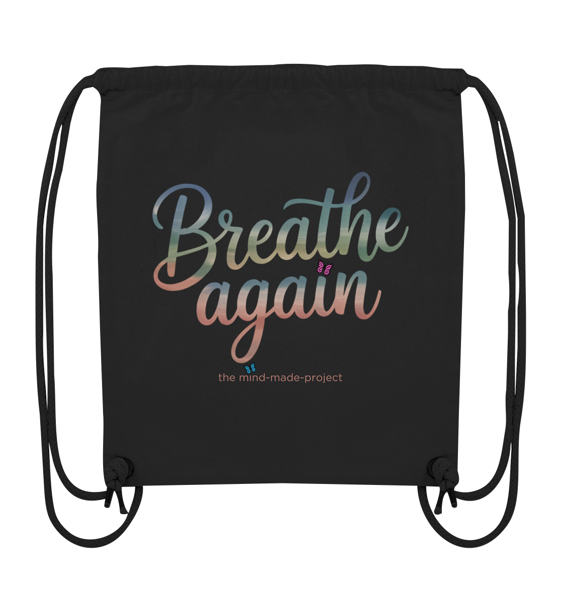 Liebtst Du Psycho-Kitsch? "breathe again" - Organic Gym-Bag