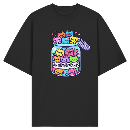 Katzen im Glas - Organic Oversize Shirt