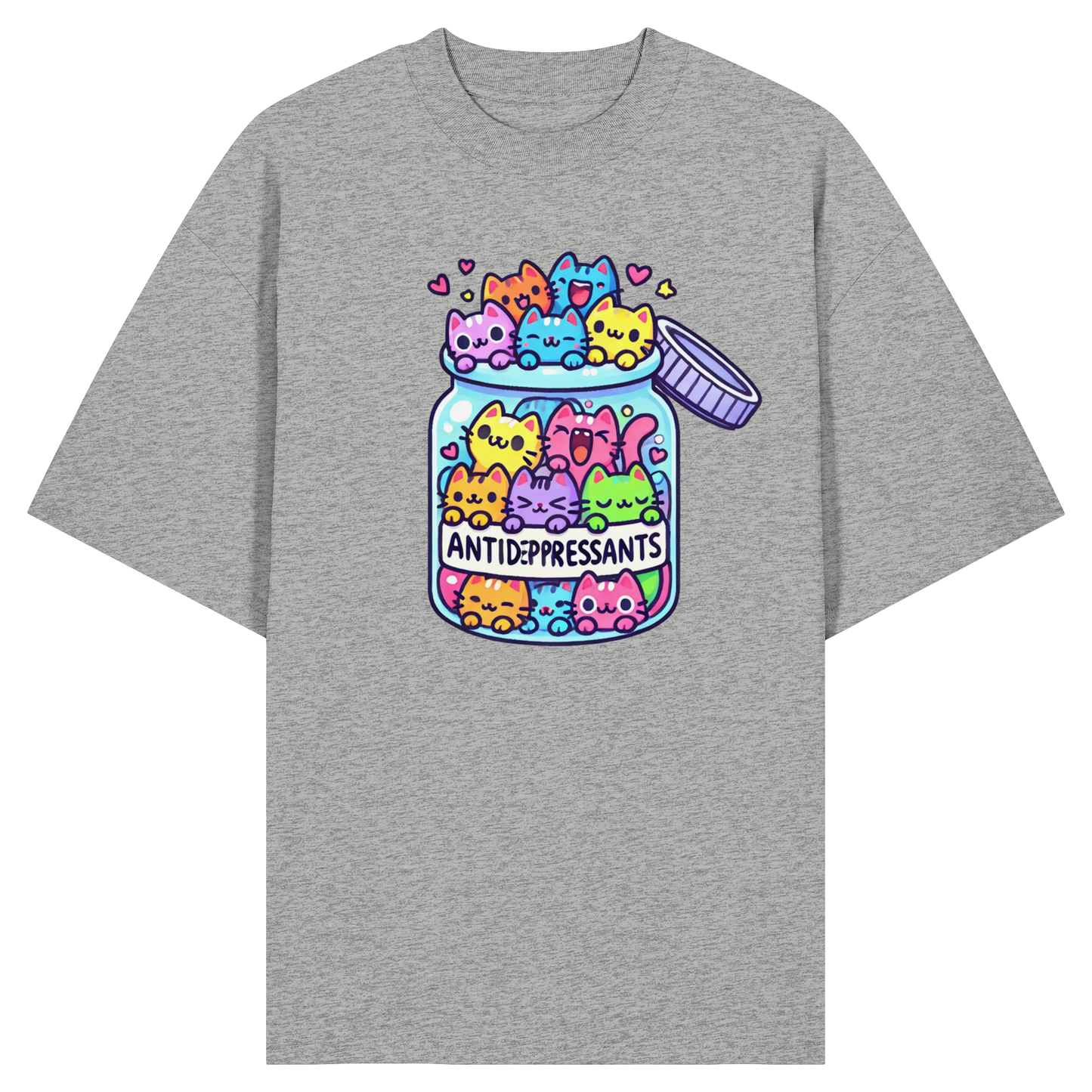 Katzen im Glas - Organic Oversize Shirt