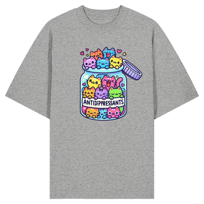 Katzen im Glas - Organic Oversize Shirt