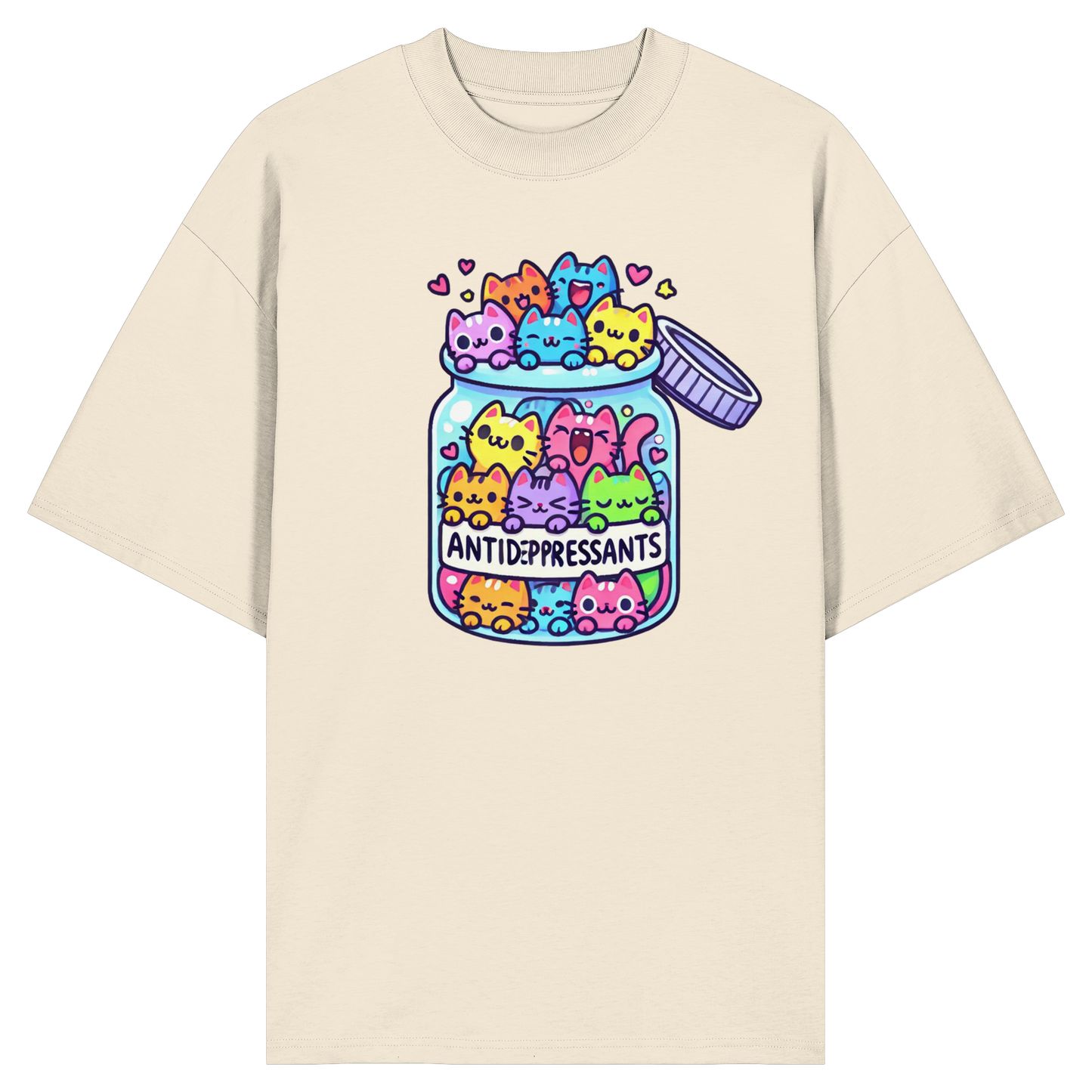 Katzen im Glas - Organic Oversize Shirt