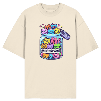 Katzen im Glas - Organic Oversize Shirt