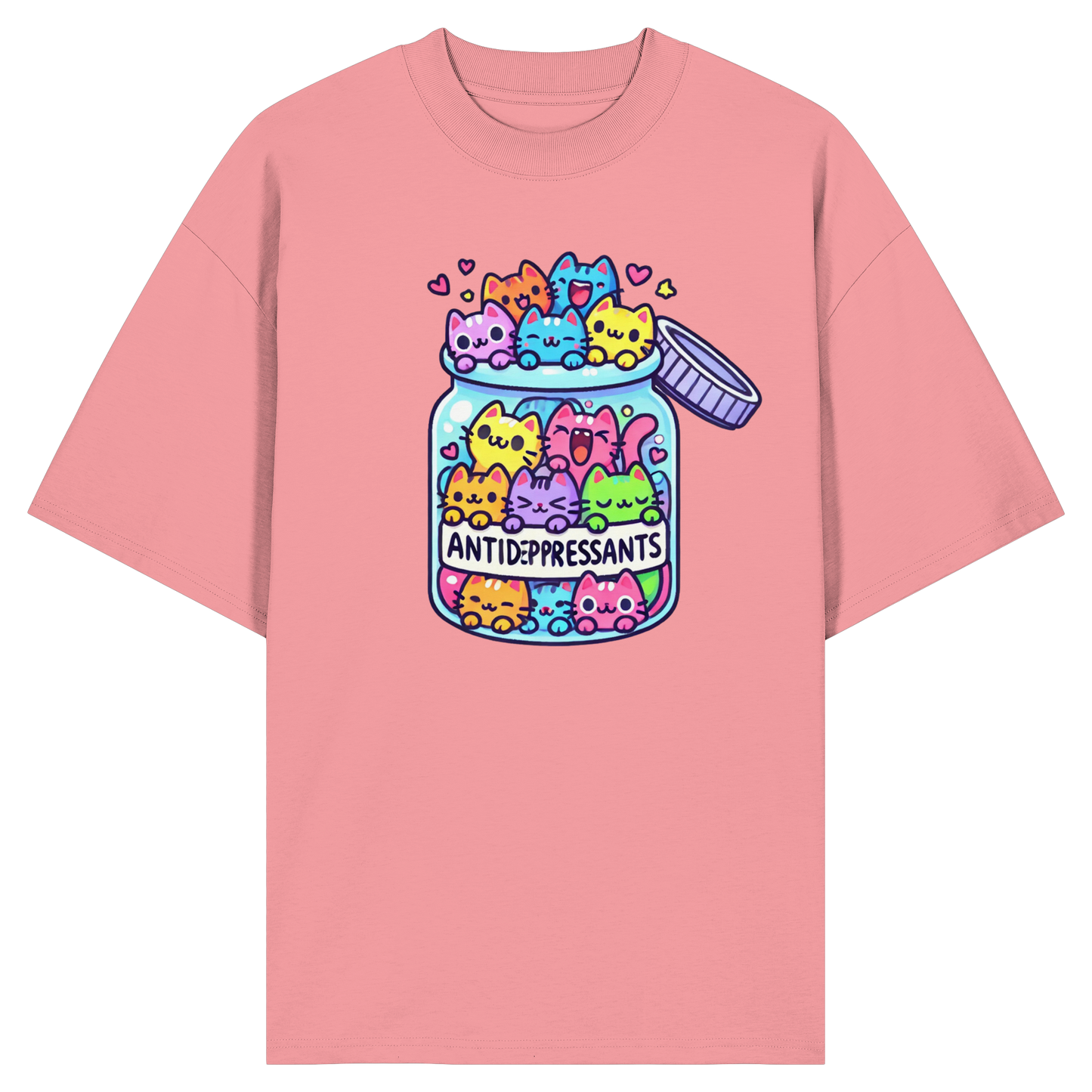 Katzen im Glas - Organic Oversize Shirt