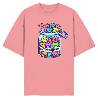 Katzen im Glas - Organic Oversize Shirt