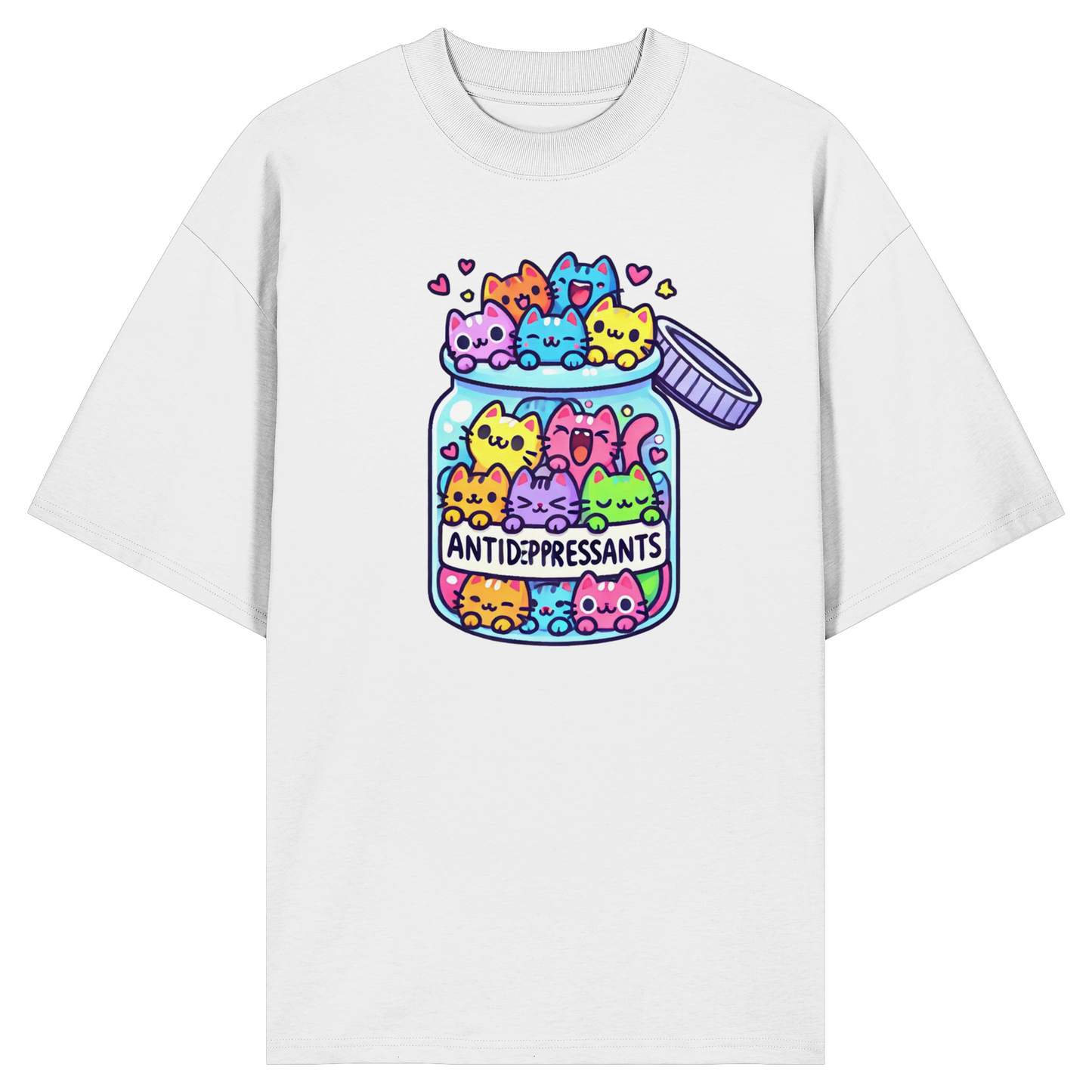 Katzen im Glas - Organic Oversize Shirt