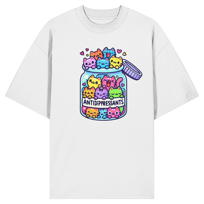 Katzen im Glas - Organic Oversize Shirt