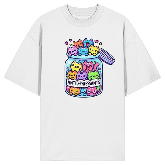 Katzen im Glas - Organic Oversize Shirt