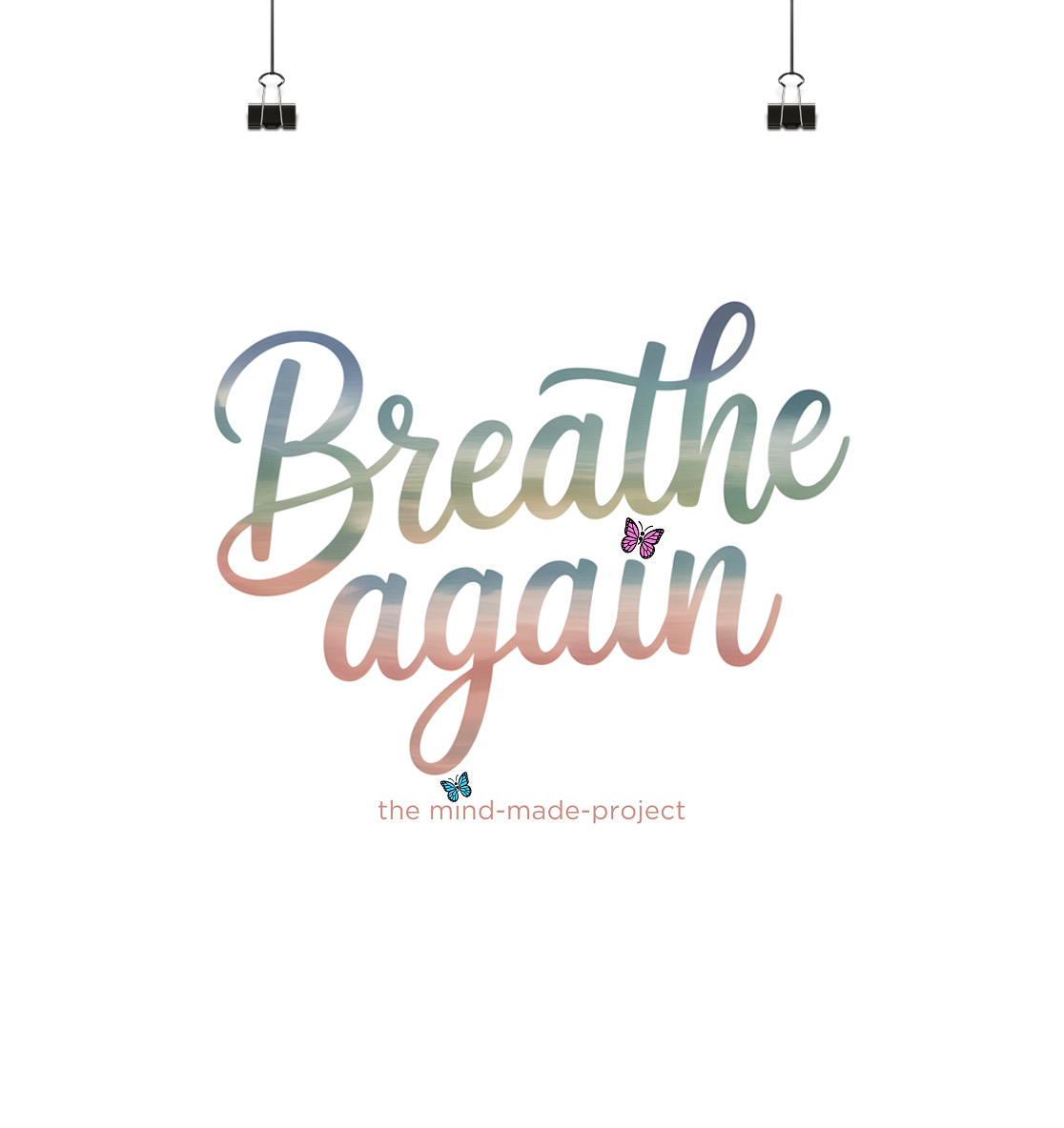 Liebst Du Psycho-Kitsch? "breathe again" - Poster 20x20